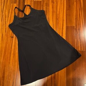 Outdoor Voices Black Dress Athletic Active Racerback KneeLength Shorts Sz Medium
